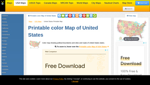 United States Printable Map - YellowMaps - usa map print