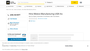 Hino Motors Manufacturing USA Inc - Novi, MI 48377 - hino motors manufacturing usa inc
