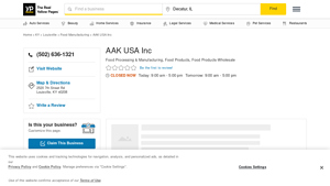 AAK USA Inc - Louisville, KY 40208 - The Real Yellow Pages - aak usa inc