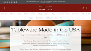 Western Themed Dinnerware & Tableware Made in the USA - dishware sets made in usa