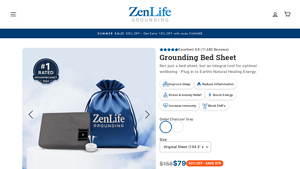 Grounding Bed Sheet - ZenLife - grounding sheets made in usa