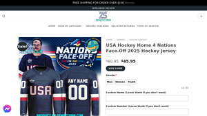 USA Hockey Home 4 Nations Face-Off 2025 Hockey Jersey - usa hockey clothing