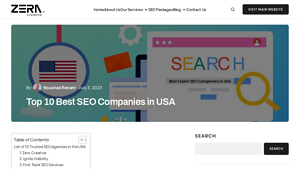 Top 10 SEO Companies in USA in 2024 - Zera Creative - best seo company in usa