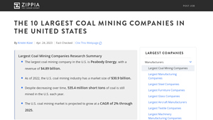 The 10 Largest Coal Mining Companies In The United States - largest mining companies in usa