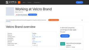 Working At Velcro Brand: Company Overview and Culture - Zippia - velcro usa careers