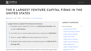 The 8 Largest Venture Capital Firms In The United States - venture capital companies in usa